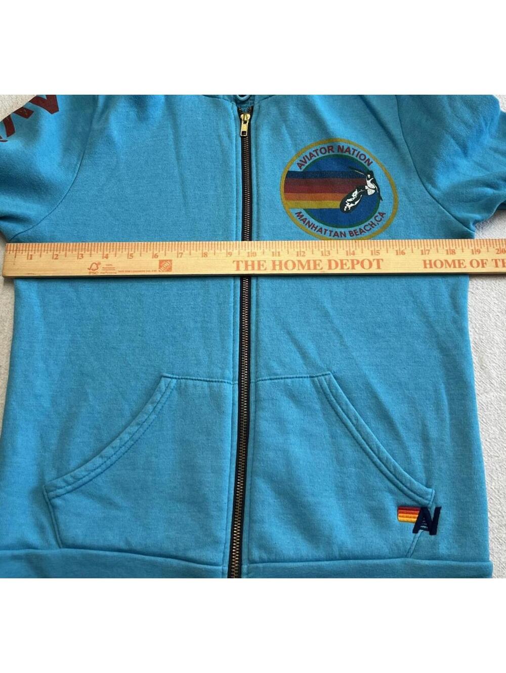 Aviator Nation Manhattan Beach Zip Hoodie // Retro Surf California Beach S - Picture 6 of 7